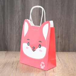 Recyclable kraft paper bag reusable shopping paper bags with logo printed