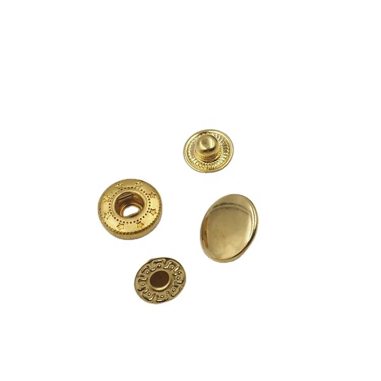 Solid brass press button for clothing brass snap buttons snap fasteners brass snap button press studs