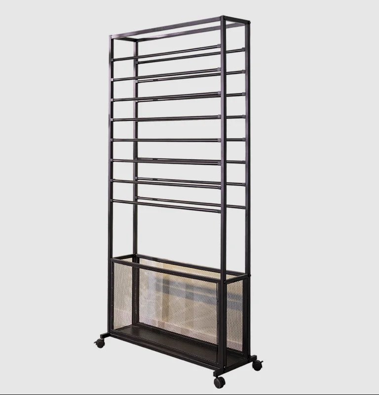 Florist flower stand Step multi-layer flower wake flower display stand Wrought iron with universal wheel  bucket