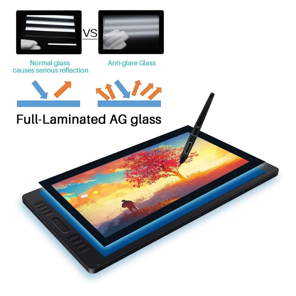 Электронный новый выпуск продуктов HUION GT1901 8192 уровень давления графический планшет монитор с наклоном