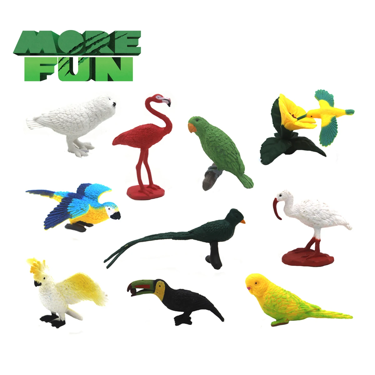 Excellent Workmanship PVC Animal Toys Realistic Assorted 10PCS Birds Figurine Eco-friendly MINI Birds Toys