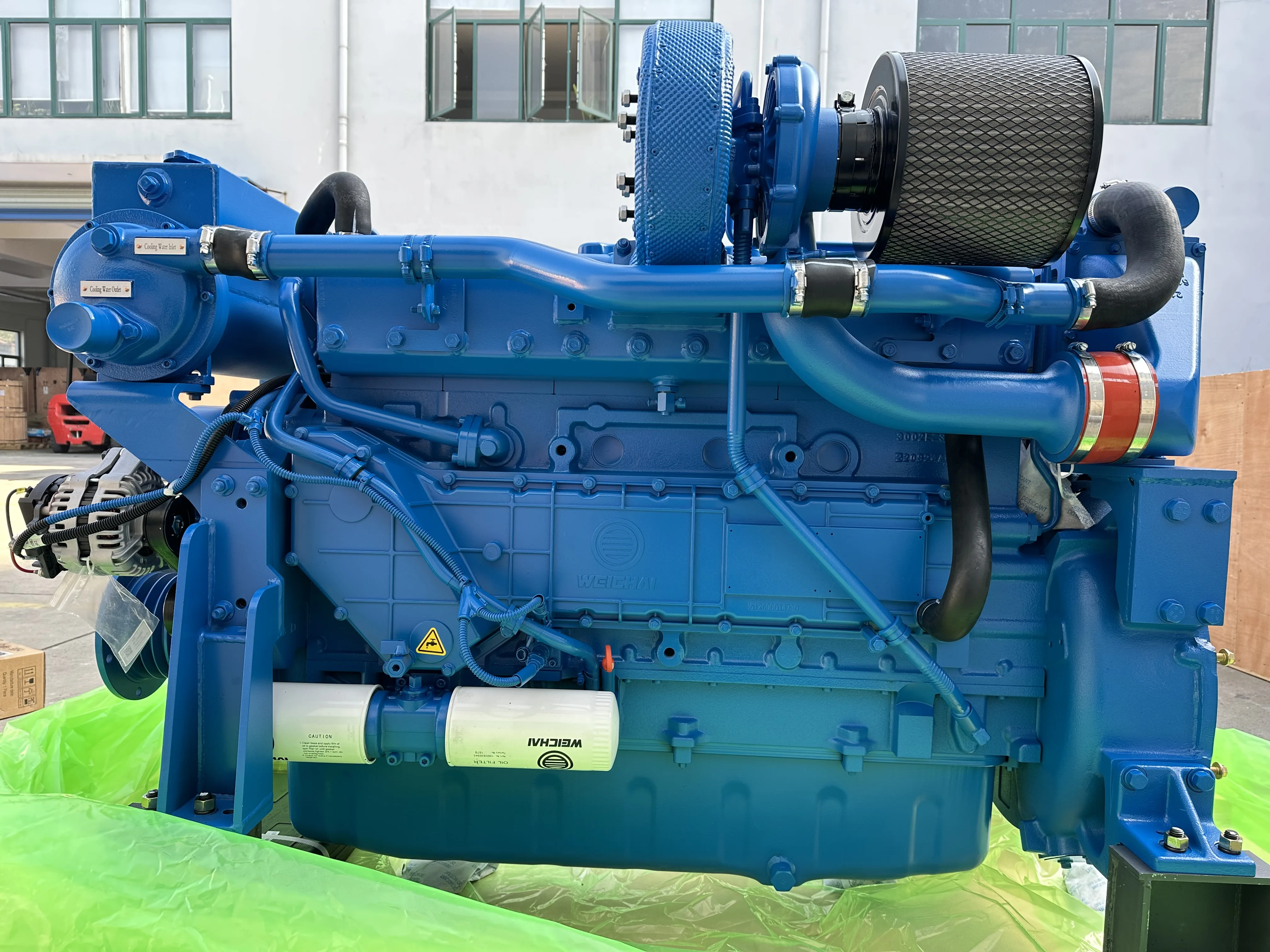 High quality 4 strokes 6 cylinders water cooled weichai WD10C278-21 boat motor marine diesel engine for fishing ship