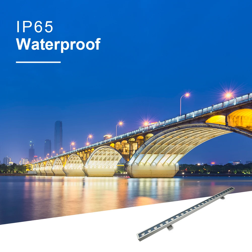 LED linear light 24W outdoor dmx512 rgb led architecture light IP65 facade lighting outdoor building wall washers