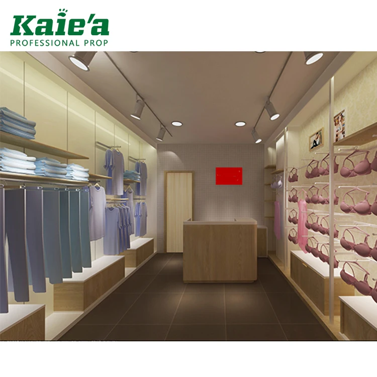 Custom wood lingerie store display furniture lingerie shop design