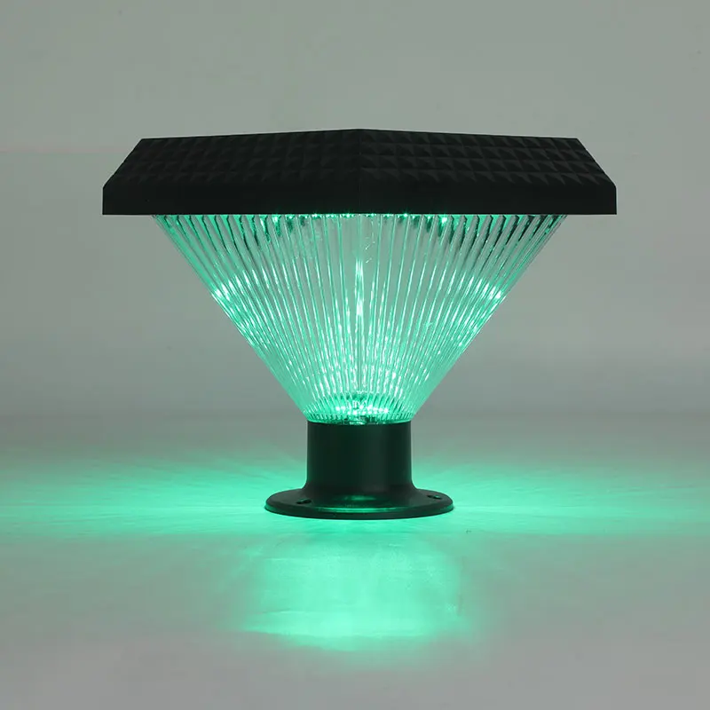 IP65 Waterproof ABS Body Light Sensor Solar Powered LED Landscape Bollard Outdoor Garden Lights for Courtyard