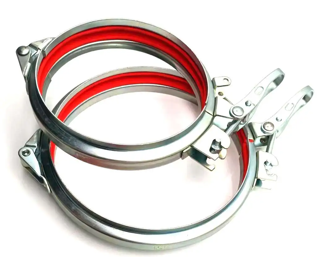 Quick release adjust ducting clamp QF ducting clamp with handle seal ducting clamp