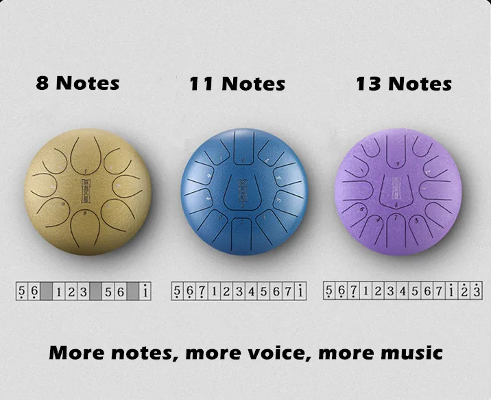 
8 Tones 8 Inch Steel Tongue Drum Handpan Drum Tank with Free Accessories 