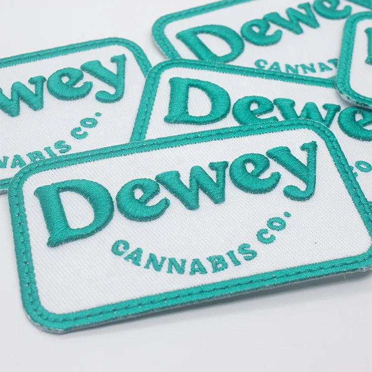 Iron On Fabric 3D Letters Logo Embroidered Labels Maker Garment Custom Embroidery Patches for Clothing