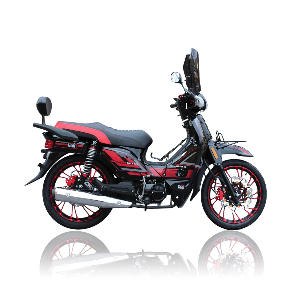 100cc Moto 50cc gas Moped red and black super sale Cub Motorcycles