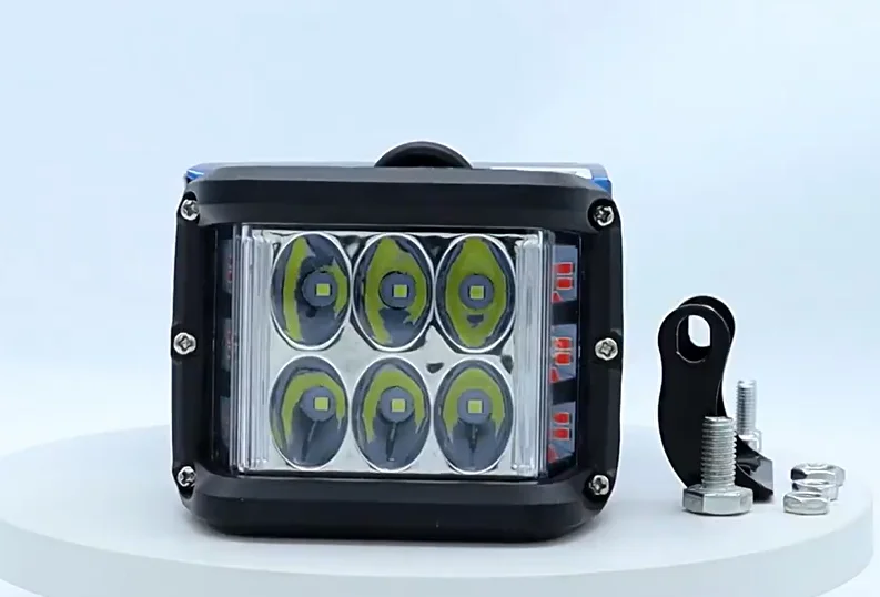 SUV 2-piece strobe LED work light, 3color side Shooter  Spotlight road driving fog light SUV ATV UTV truck tractor car boat