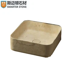 Hot Sale Natural Artificial Table Top Wash Stone Bathroom Basin