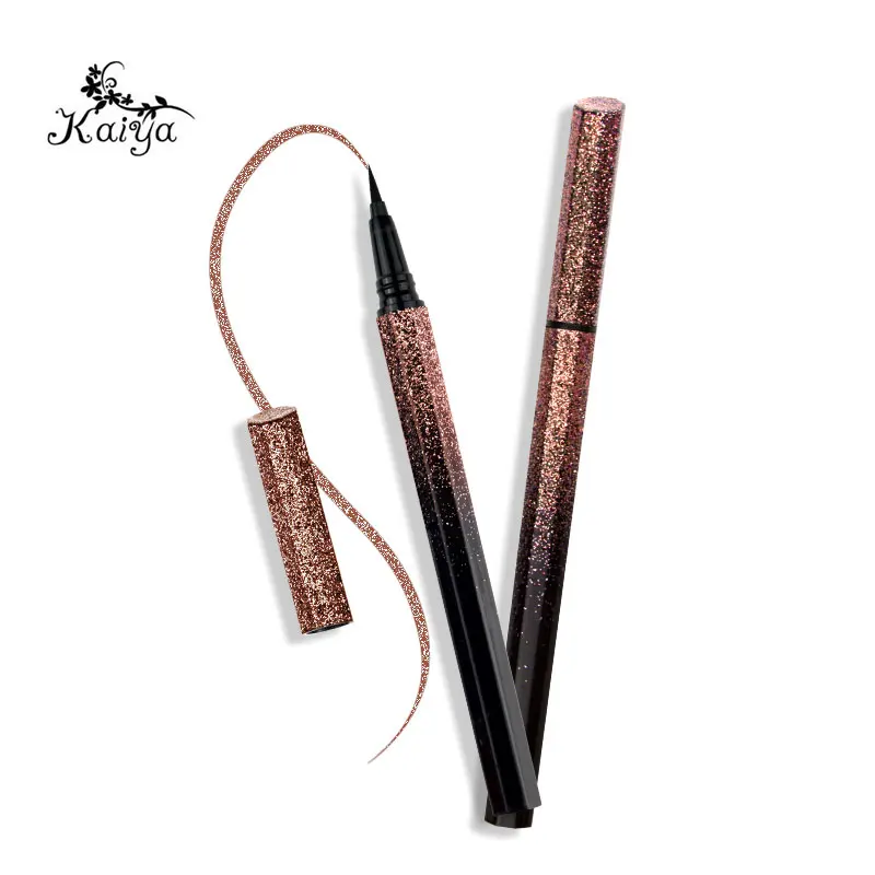 Private label lapis de olho  Makeup Liquid Eyeliner Pen Waterproof Eye Liner Long Lasting Beauty colored glitter eyeliner