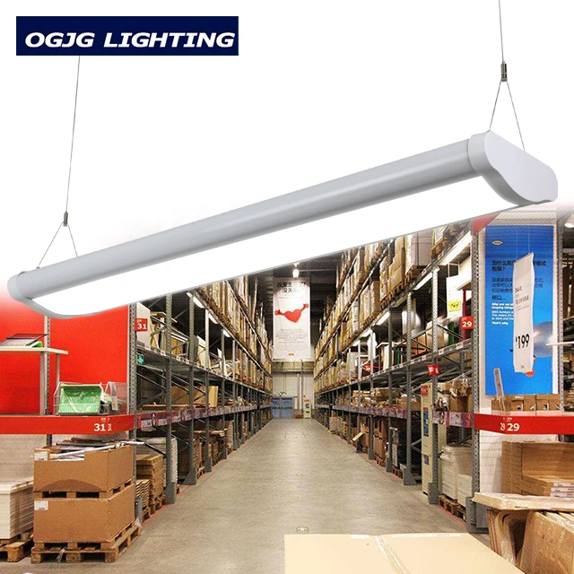 OGJG 600mm 1200mm 1500mm led batten commercial motion sensor hanging linear lights for workshop warehouse