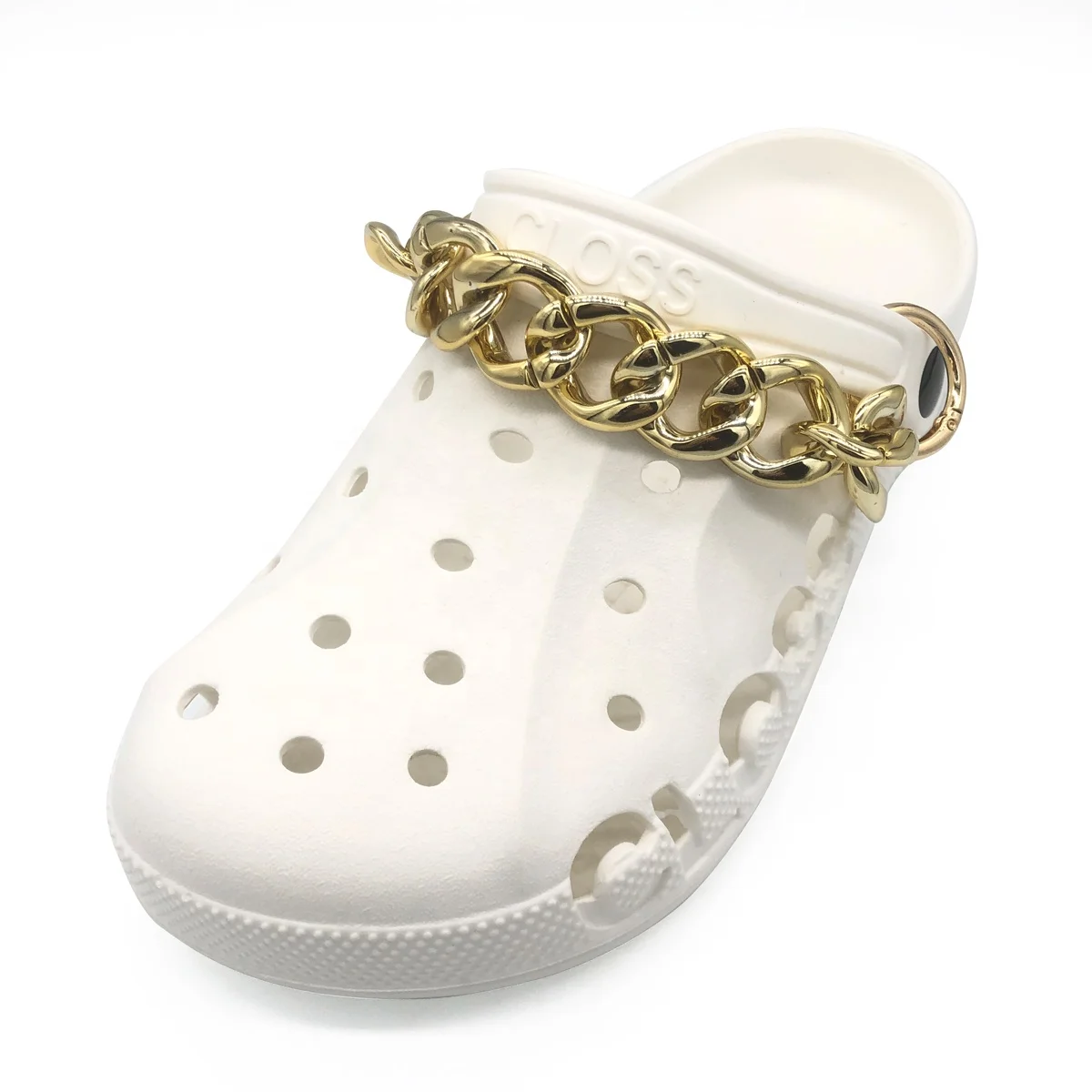 2 Pieces Metal Shoe Charms Chain DIY Hanging Shoe Chain Charms Shoe Chain with Buckle for Birthday Halloween Christmas