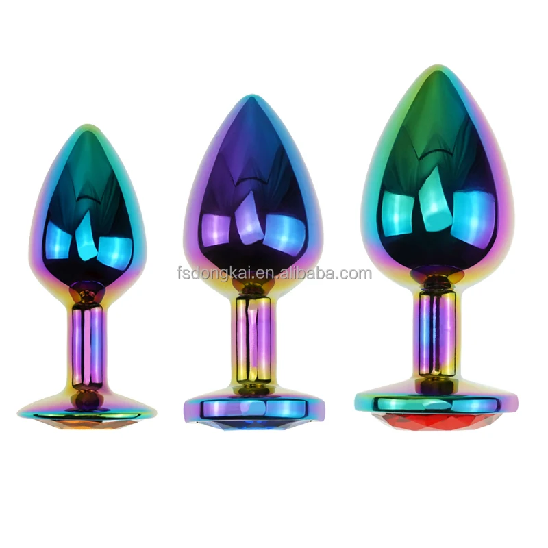 DongKai hot selling high quality colored metal butt plug with drill butt plug adult sex toys suitable for men and women SEX GAME