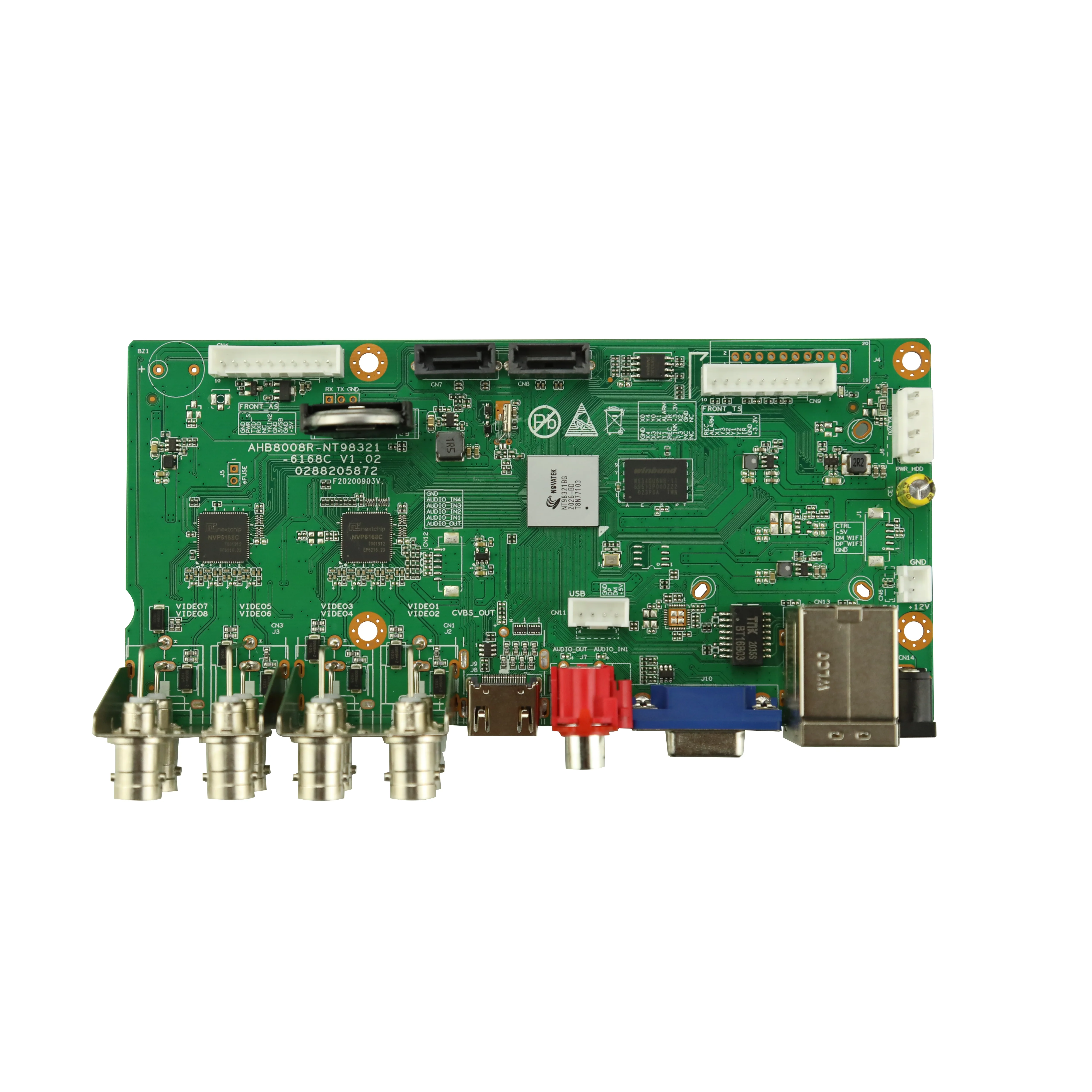 
novatek solution 8 channel dvr mainboard 264 manufactures 