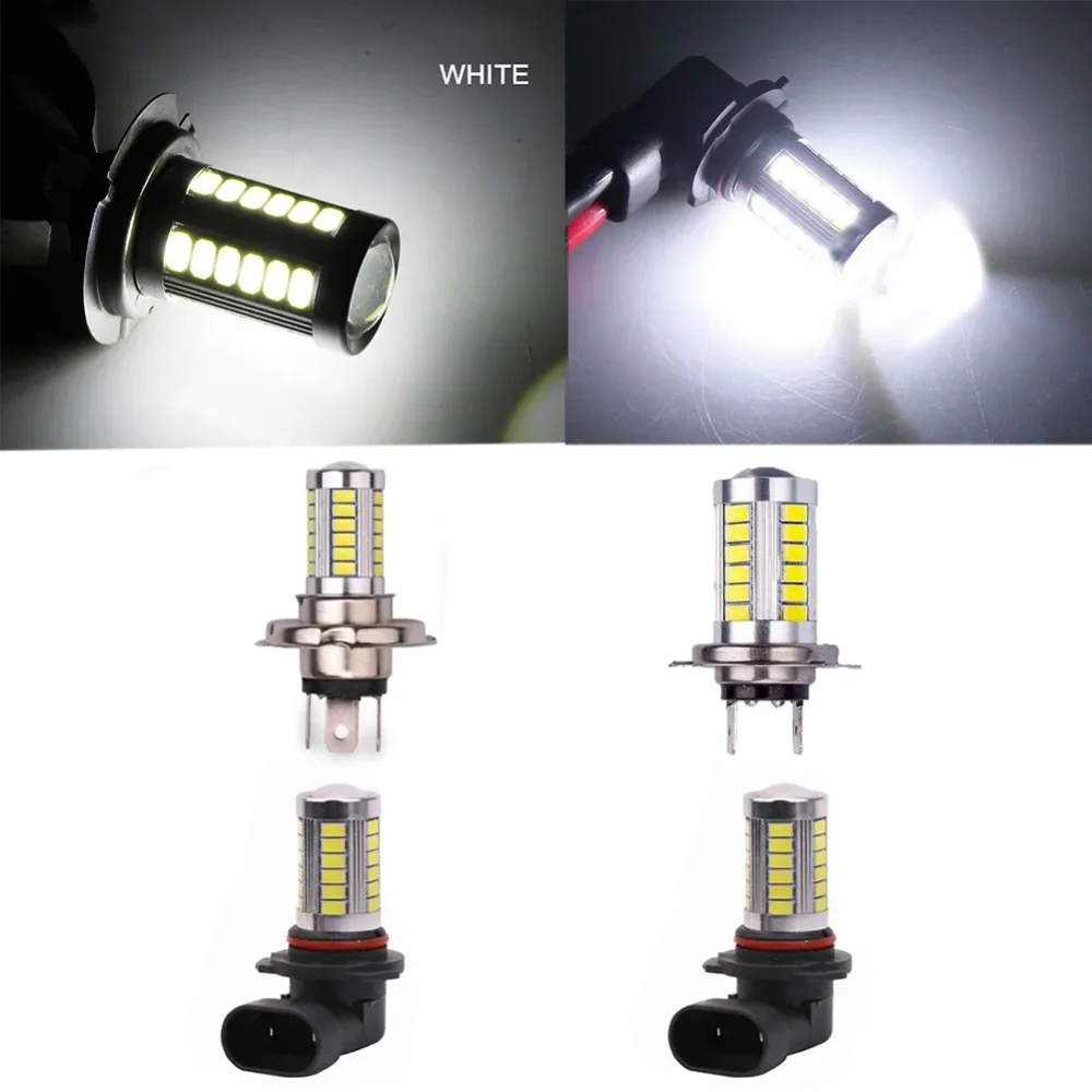 H4 H7 9005 9006 33SMD Светодиодная лампа с низким энергопотреблением высокая мощность фара Canbus для автомобиля бега белая противотуманная