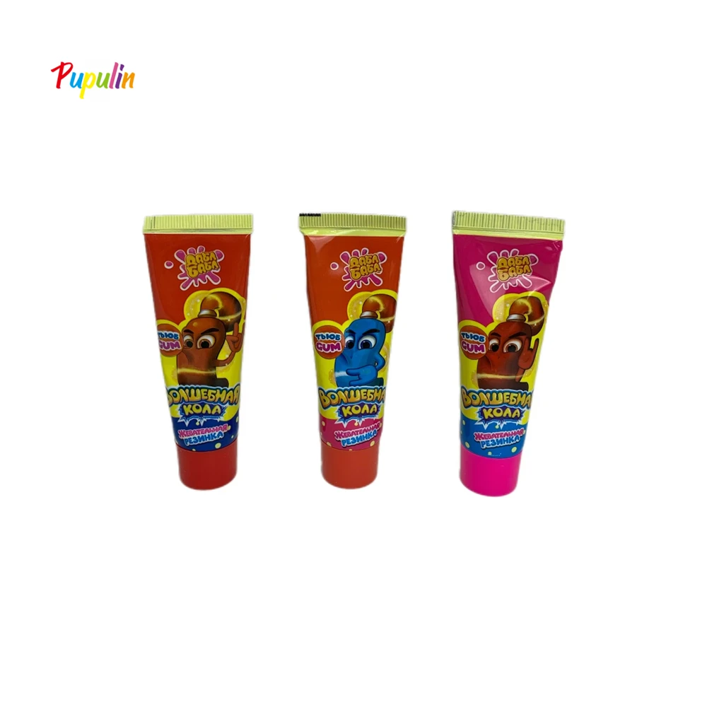 Hot Sell Cola Flavor Liquid Bubble Gum in Tube with Funny Toothpaste Shape Bubble Gum Paste for kids and Teenager