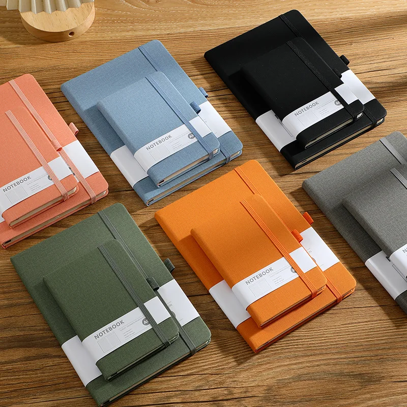 CustomizableA5 Hardcover Notebook With Pen Holder PU Leather Lined Inner Paper Journal Custom Notebooks