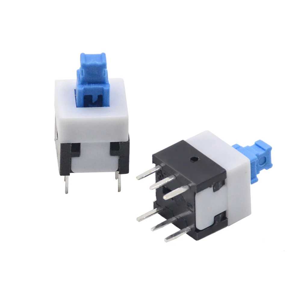 SDPSI10pcs/лот 8X8mm 6pins самоблокирующийся Тип квадратная кнопка переключатель 8*8 мм 100000 раз срок
