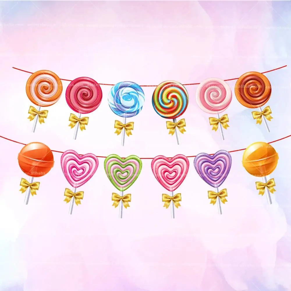 Easternhope Amazon, Лидер продаж, товары для вечеринок в виде леденцов, украшения для вечеринки в честь Дня Рождения lollypop, баннер на день рождения