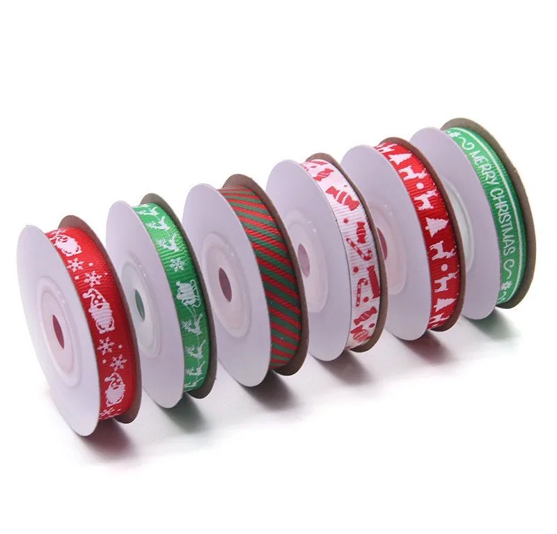 Wholesale merry christmas decoration ribbon gift box flower packing ribbon