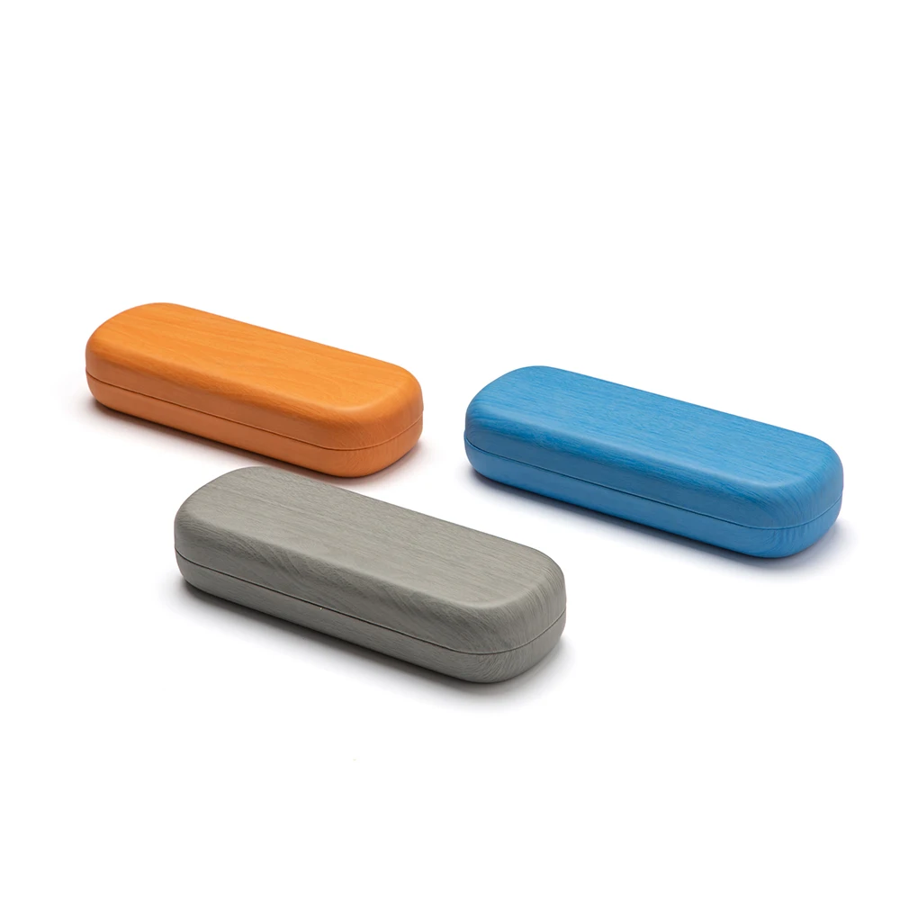 Personalized Wooden PU Leather Metal Box For Kids Custom Print Logo Small Eye Glasses Hard Reading Glass Case