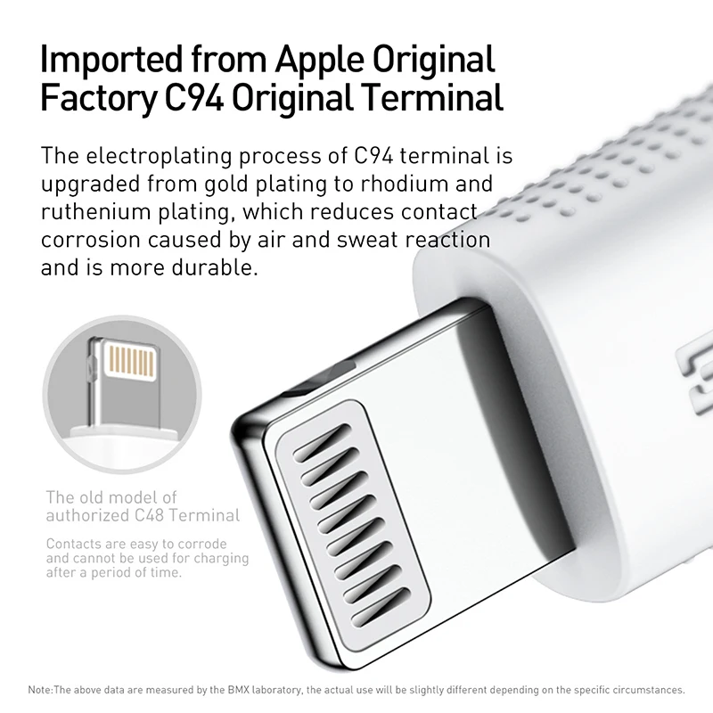 
supporting baseus tech Wireless BMX Mini White MFi certified Type C to iP PD USB Cable18W Fast Charging Data Transmission 