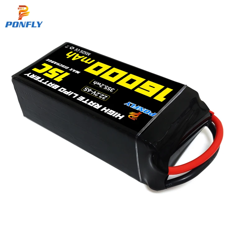Аккумулятор PONFLY большой емкости fpv для дрона 22 2 В 6S 16000mAh 15C 30C lipo аккумулятор автомобильного вертолета производитель квадрокоптеров