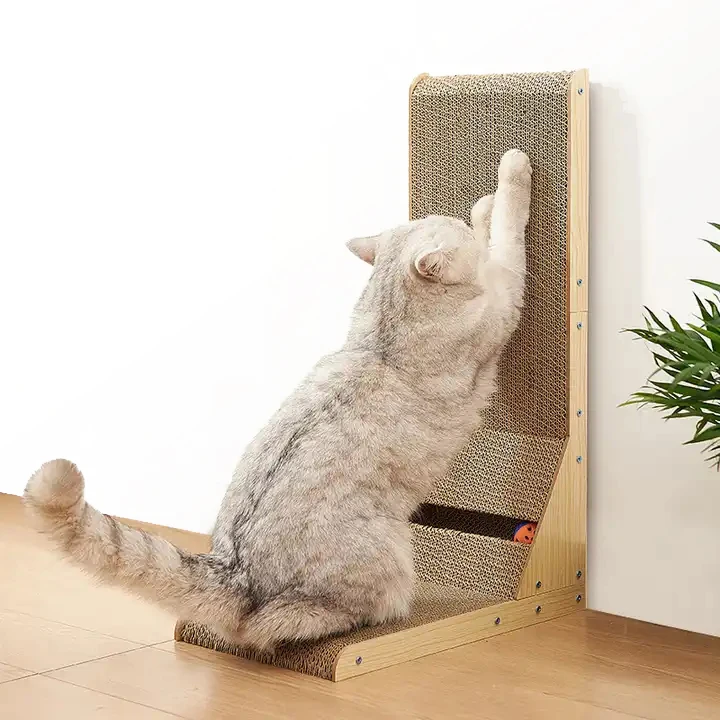 L-Shaped Cat Scratcher Board Detachable Cat Scraper Scratching Post For Cats Grinding Claw Climbing Toy Pet Furniture Supplies