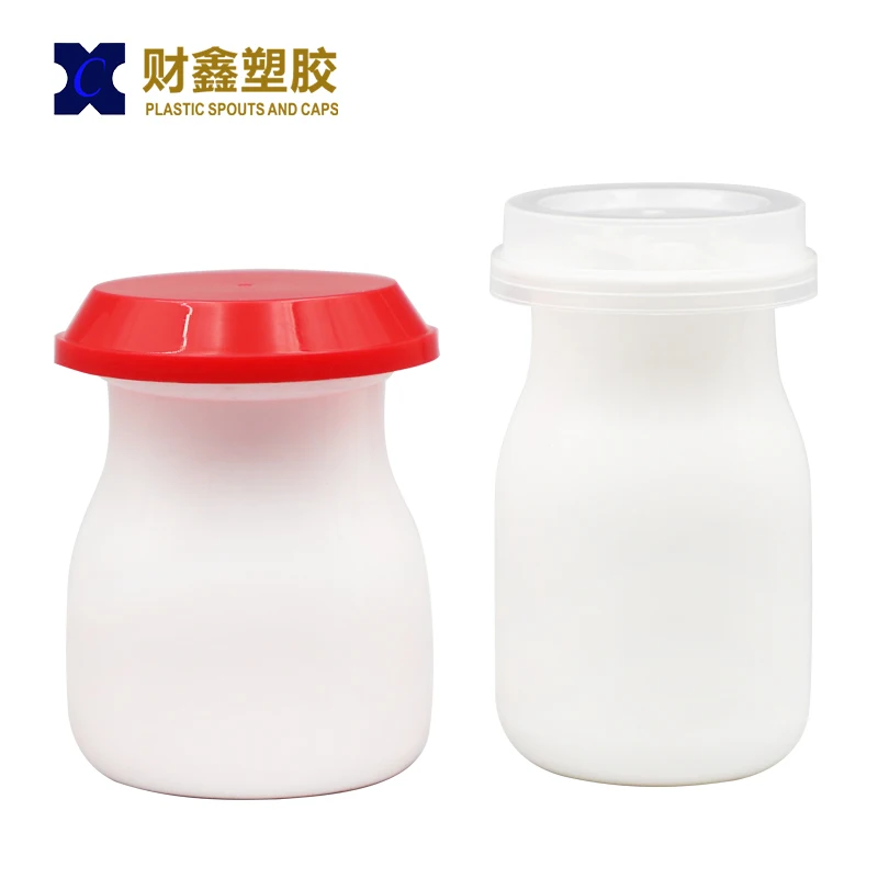 Disposable Pudding Cup With Lid Glass Transparent PP Bottles With Caps