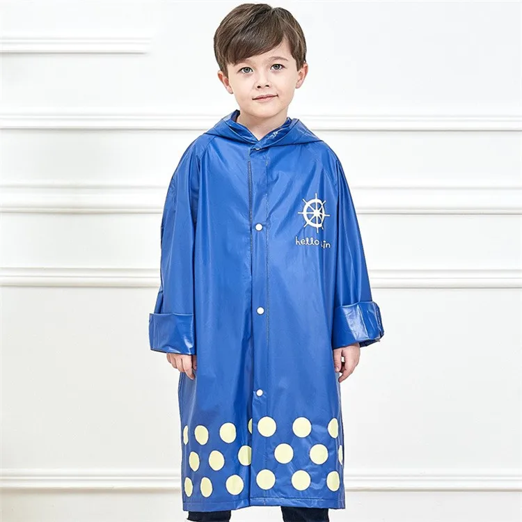Good quality clear plastic children raincoat kids rain poncho 100% polyester  raincoat