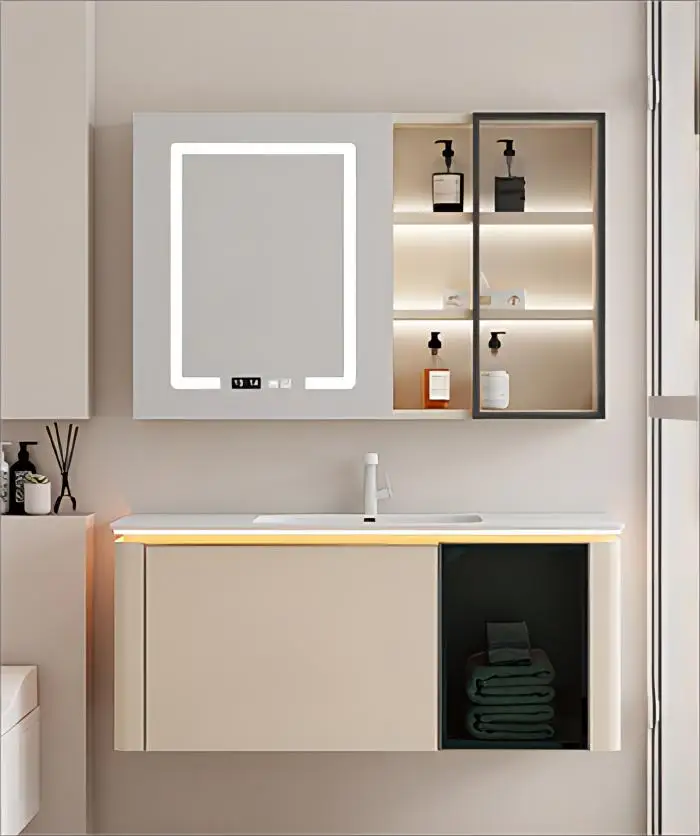 Premium Quality Bathroom Vanity,waterproof Wooden Bathroom Washbasin Cabinet Furniture