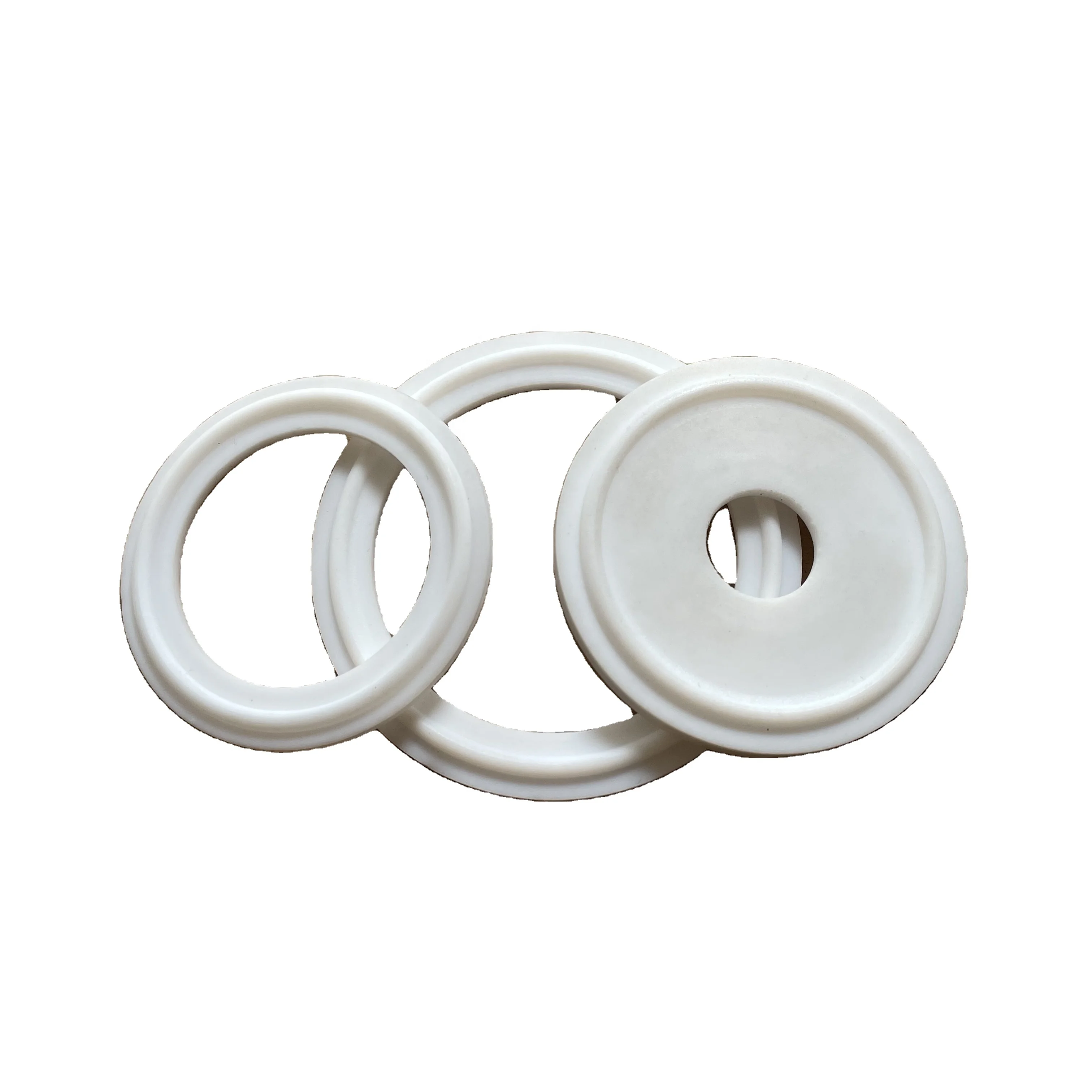 White Fluoroplastics CNC Machined PTFE gasket Ptfe Sealing ring