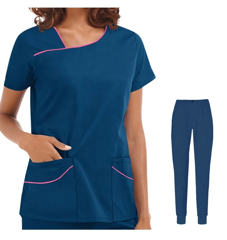 Hot sale fashionable scrub joggers scrubs uniforms sets nurse hospital uniforms set for women