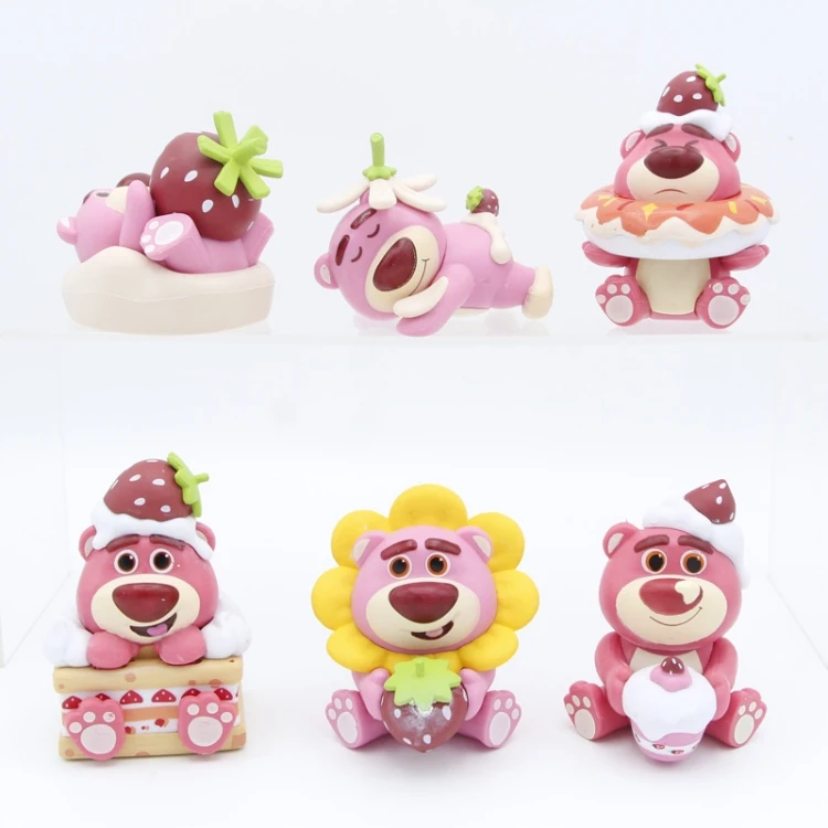 Новое поступление игрушечная фигурка с клубничным медведем для украшения торта