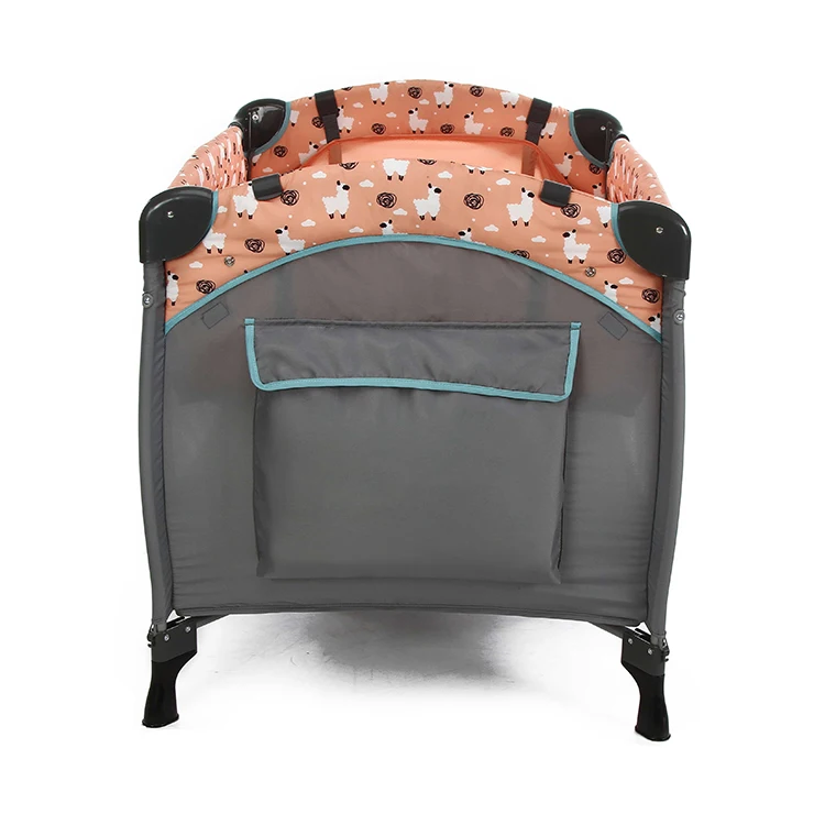 Манеж со стальной рамой для детей от 0 до 3 лет, детская дорожная кроватка с сеткой для кровати, детские кроватки