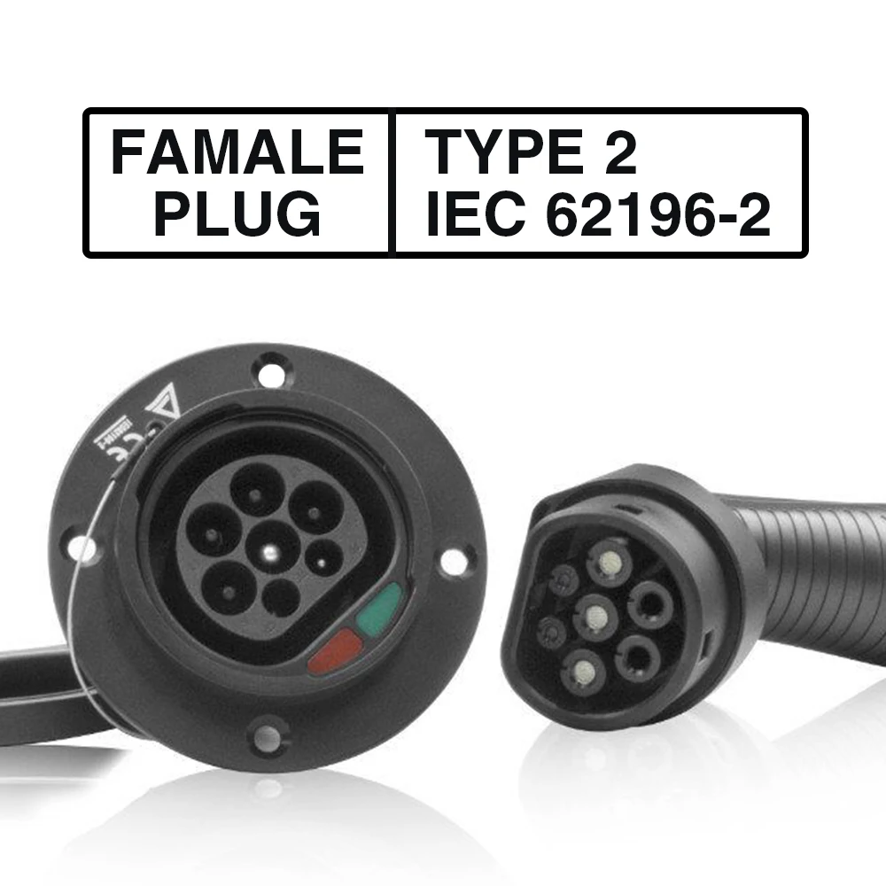 32A Three Phase IEC 62196-2 Type2 EV Female Plug