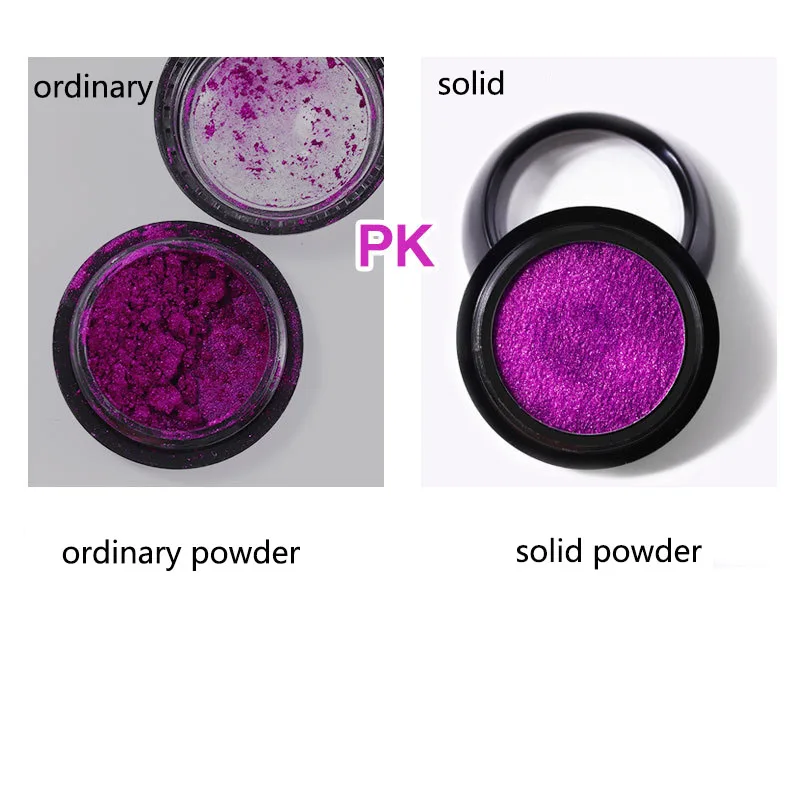 0.5g/jar solid Magic Nails Chrome Powder Nail Art Aurora Pigment Solid Mirror Powder