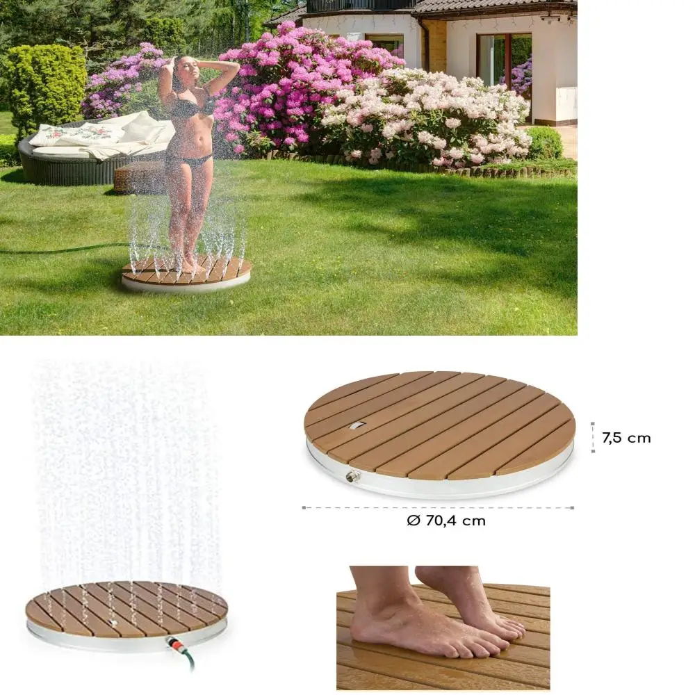 Modern Outdoor Furniture Garden Square Base Wood Outdoor Shower