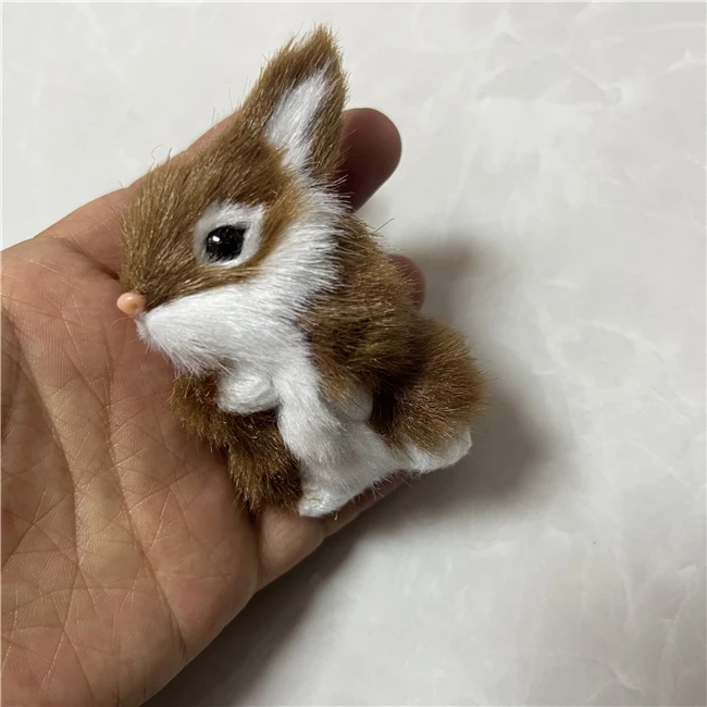 Имитация милый маленький желтый белый серой черный кролик