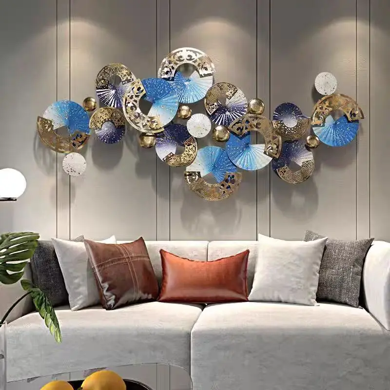 139x63Metal Oriental aesthetic Iron wall decoration Living room sofa background wall decoration Fashion wall decoration