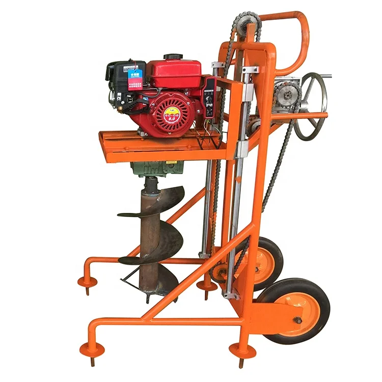 High quality 7.5HP/10HP small hand push digging machine/earth auger