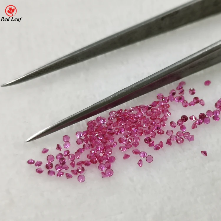 
Redleaf Jewelry Small Size ruby Gems 5A quanlity Round brilliant cut Loose gemstone 5# Corundum Ruby stone price 