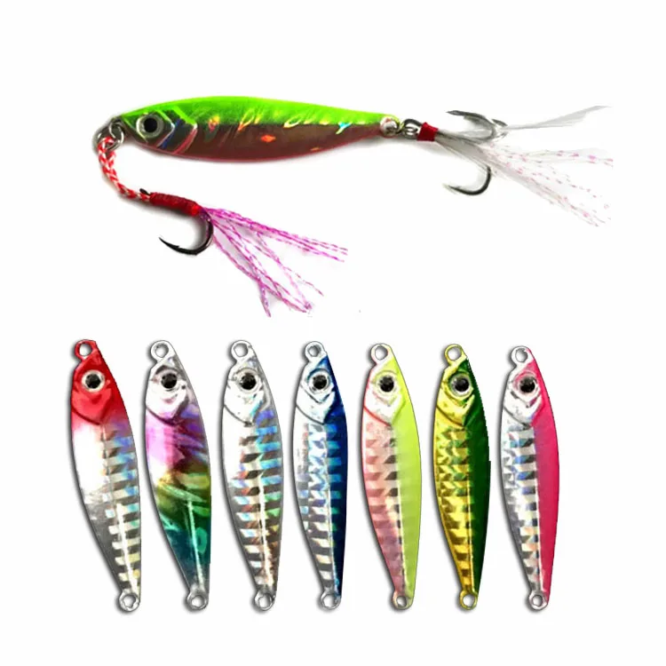 Рыболовная Приманка 7 г/10 г/15 г/20 г/25 г/30 г/40 г/60 г металлическая джиг-приманка с перьями железной
