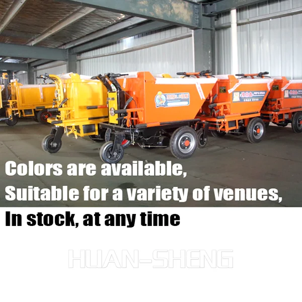 Трехколесная электрическая тележка для переноски тяжелого самосвала на строительной площадке