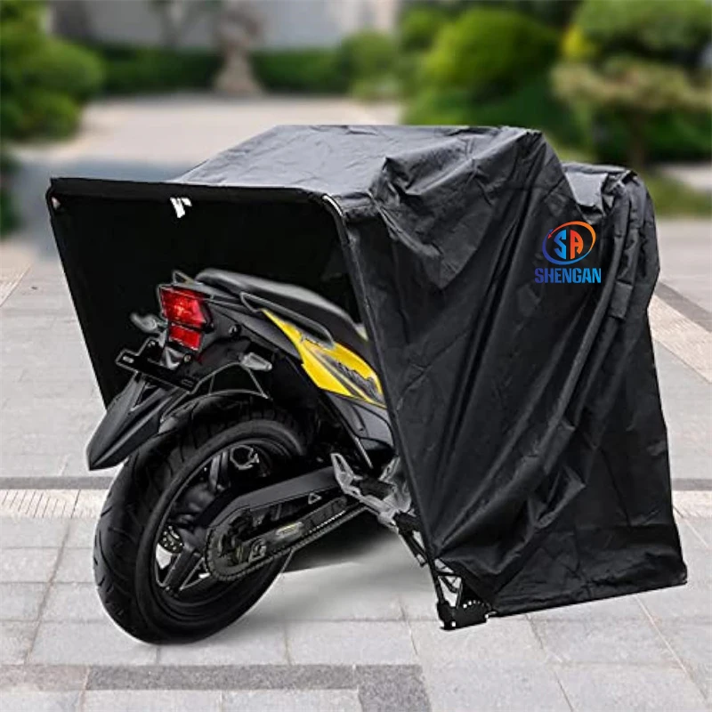 Motorcycle Shelter Shed Outdoor 600D With PU Coating Motorcycle Tent Folding Cover Motorcycle Garage