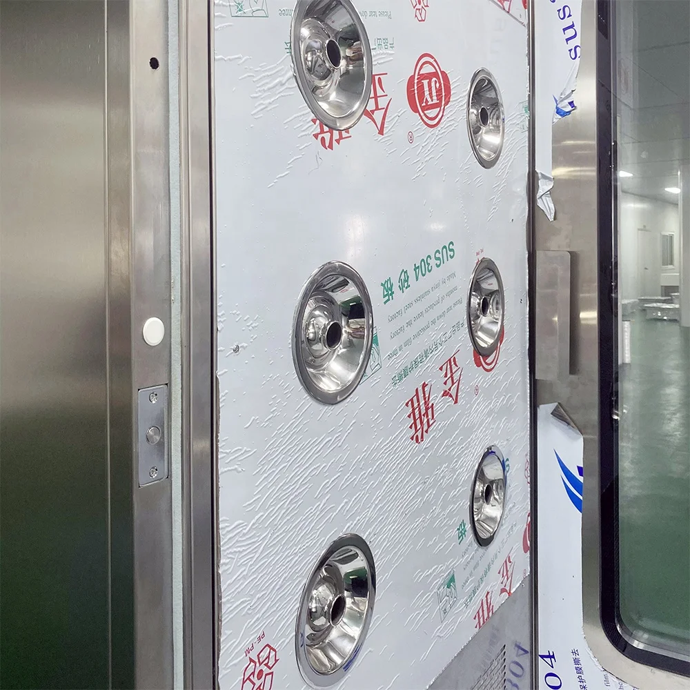 GMP Cleanroom Stainless steel air shower with electronic interlocked System