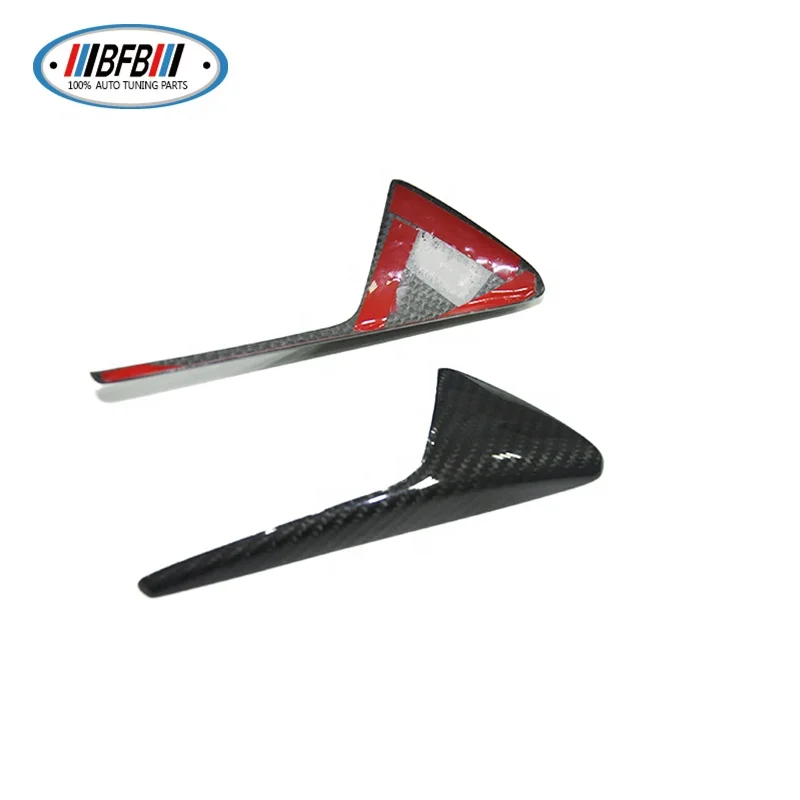 Car Universal Exterior Dry Carbon Fiber 2PCS  Side Air Camera Vent Fender Cover Trim For Tesla Model S/X  2014-2018