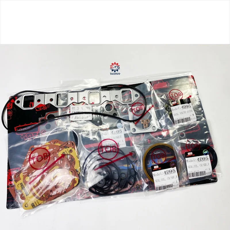 High quality engine  gasket sit 4D95L 4D95  Overhaul Gasket Kit 6204-K1-2100 6204-K2-2100 full gasket in stock for Komatsu